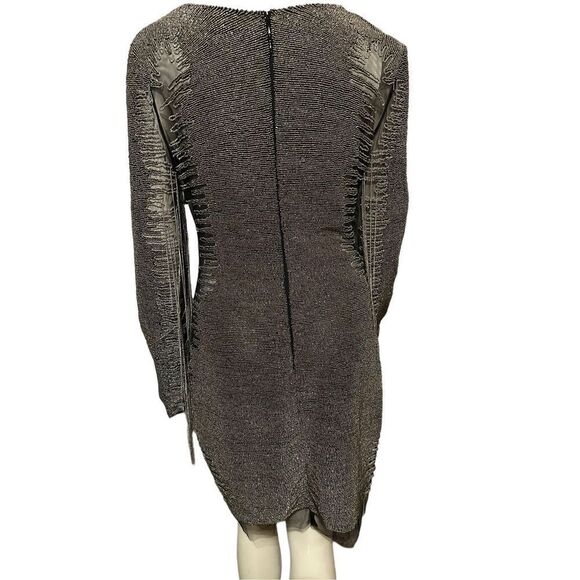 Jovani Women's Beaded Chain Embellished Short & Cocktail Black Dress Size 14 NWT - Picture 4 of 15